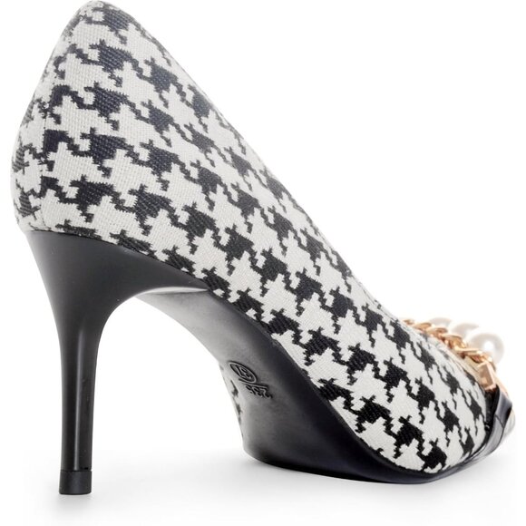 Ann Creek Women's Black Stiletto Dressy Pumps Pattern Design Pointed Toe Heels - Picture 3 of 6